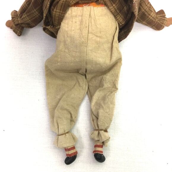 Vintage Handmade Collectible Primitive Folk Art Raggedy Ann Rustic 11" Rag Doll - Picture 10 of 13